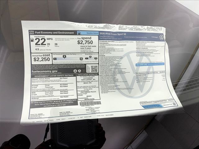 New 2026 Volkswagen Atlas Cross Sport SE image 15