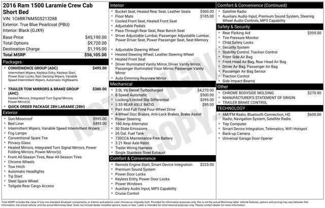 Used 2016 RAM 1500 Laramie w/ Convenience Group AWD/4WD image 34
