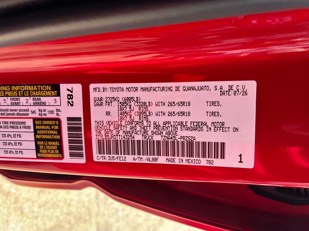 New 2026 Toyota Tacoma TRD Sport AWD/4WD image 48