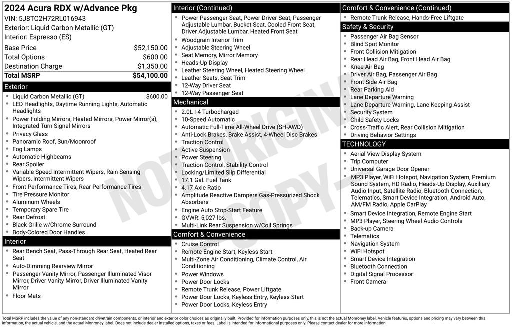 Certified 2024 Acura RDX SH-AWD w/ Advance Package image 3