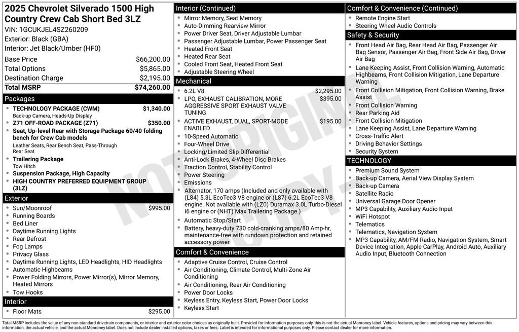 Certified 2025 Chevrolet Silverado 1500 High Country w/ Technology Package AWD/4WD image 38