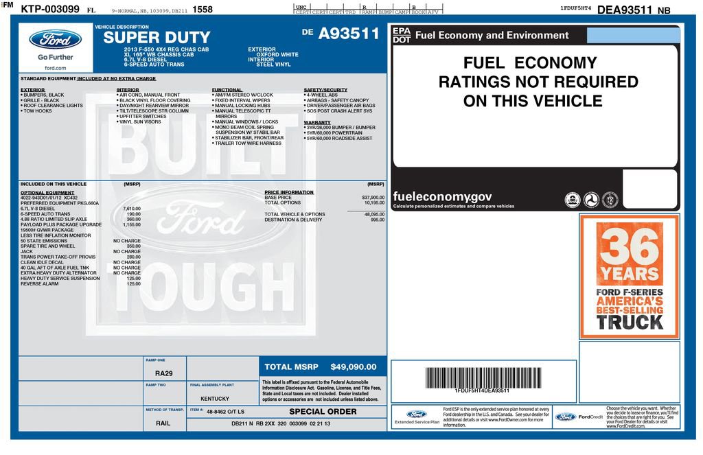 Used 2013 Ford F550 4x4 Regular Cab Super Duty w/ Payload Upgrade Pkg image 32