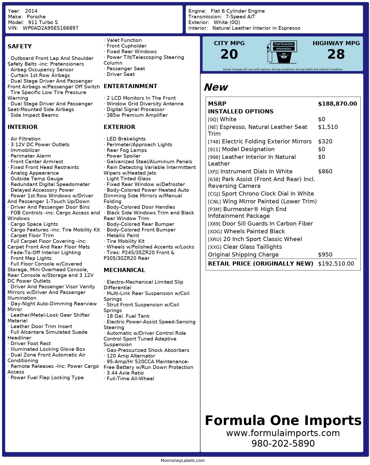 Used 2014 Porsche 911 Turbo S image 70