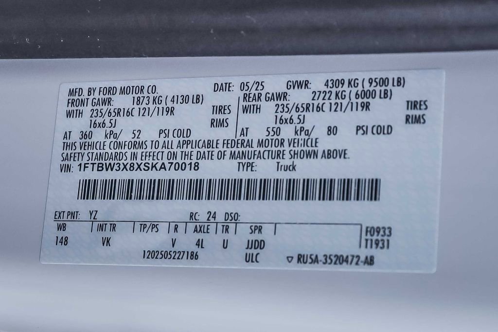 Used 2025 Ford Transit 350 148 High Roof Extended w/ Load Area Protection Package image 26