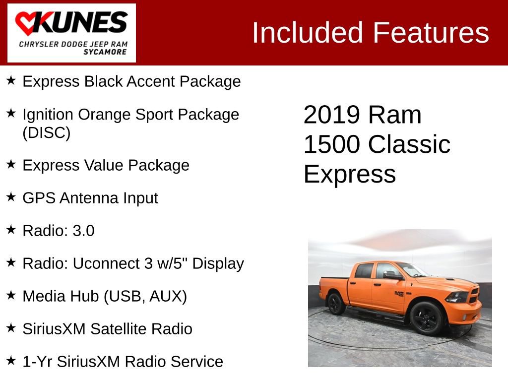 Used 2019 RAM 1500 Express w/ Ignition Orange Sport Package image 4