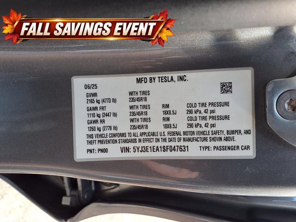 Used 2025 Tesla Model 3 Long Range RWD image 12