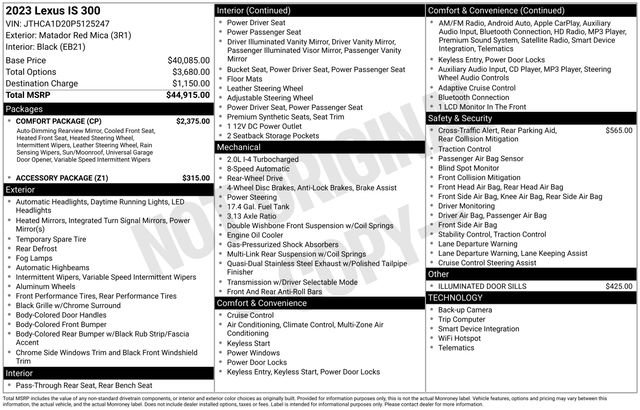 Used 2023 Lexus IS 300 w/ Comfort Package image 32