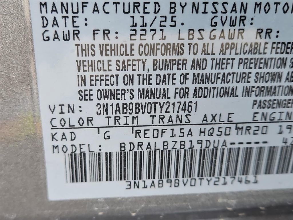 New 2026 Nissan Sentra S w/ Floor Mat Package image 19