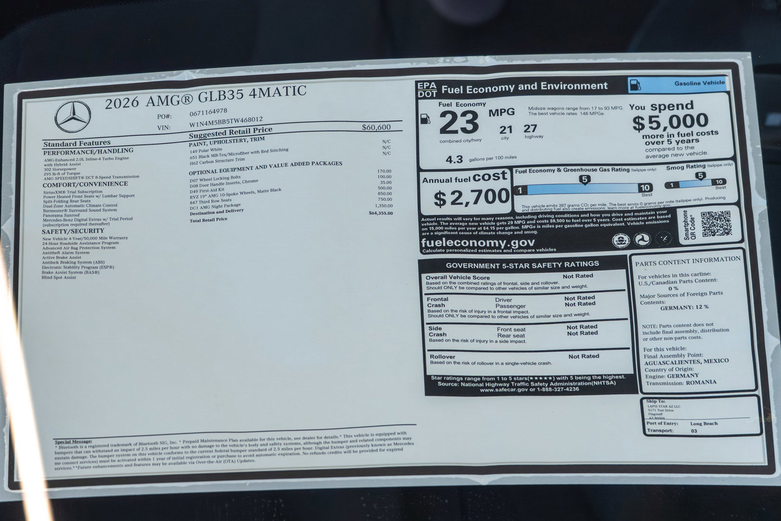 New 2026 Mercedes-Benz GLB 35 AMG 4MATIC image 36