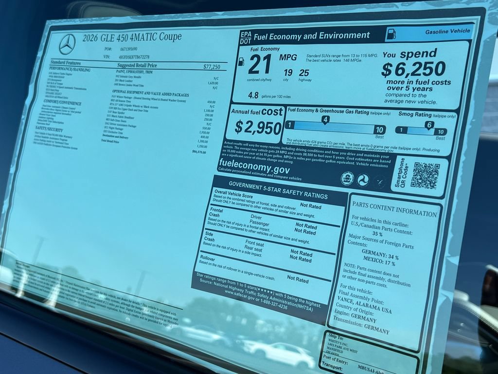New 2026 Mercedes-Benz GLE 450 4MATIC Coupe image 37