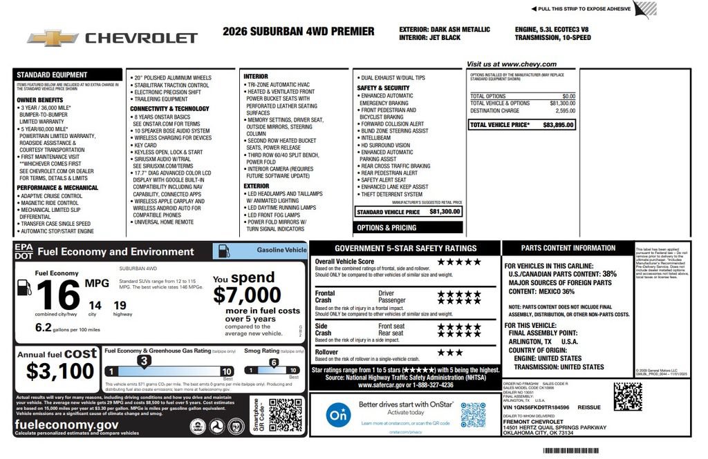 Used 2026 Chevrolet Suburban Premier AWD/4WD image 3