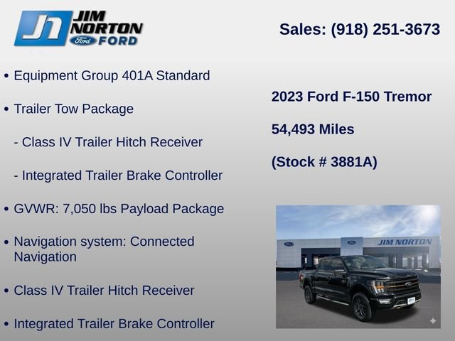 Used 2023 Ford F150 Tremor w/ Trailer Tow Package AWD/4WD image 11