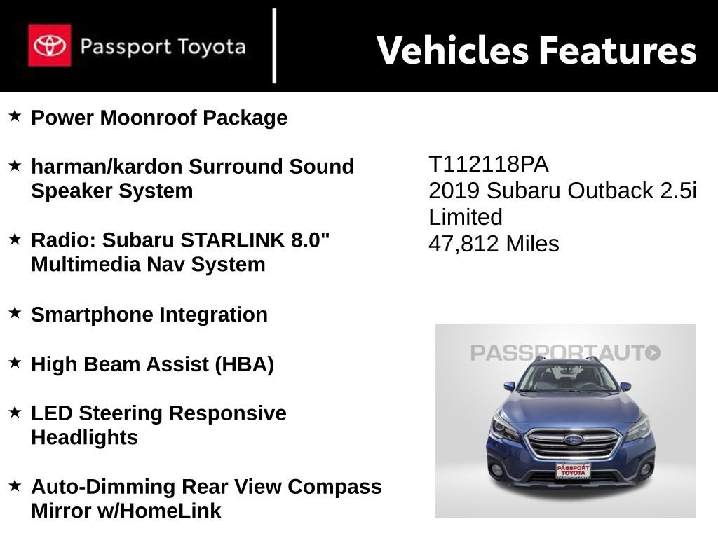 Used 2019 Subaru Outback 2.5i Limited image 10