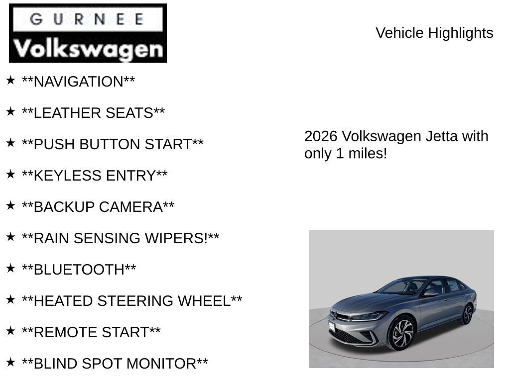 New 2026 Volkswagen Jetta SEL FWD image 7