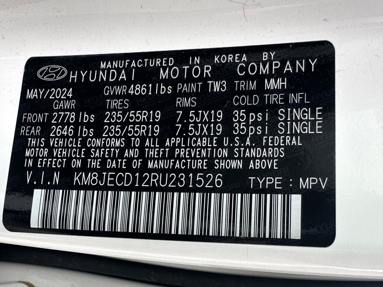 Certified 2024 Hyundai Tucson Limited AWD/4WD image 15