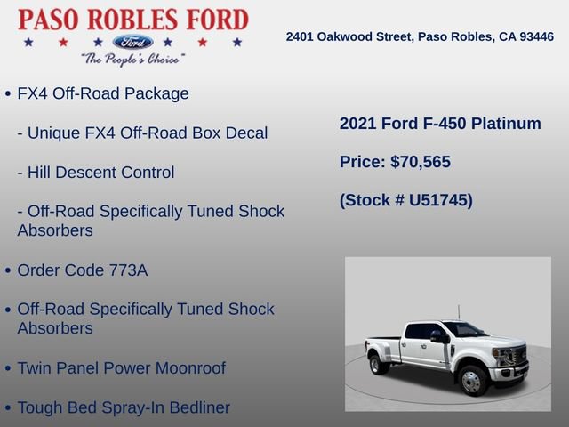 Used 2021 Ford F450 Platinum w/ FX4 Off-Road Package AWD/4WD image 5