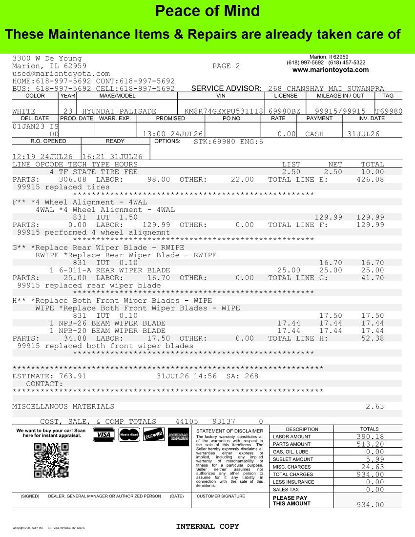 Used 2023 Hyundai Palisade Calligraphy FWD image 37
