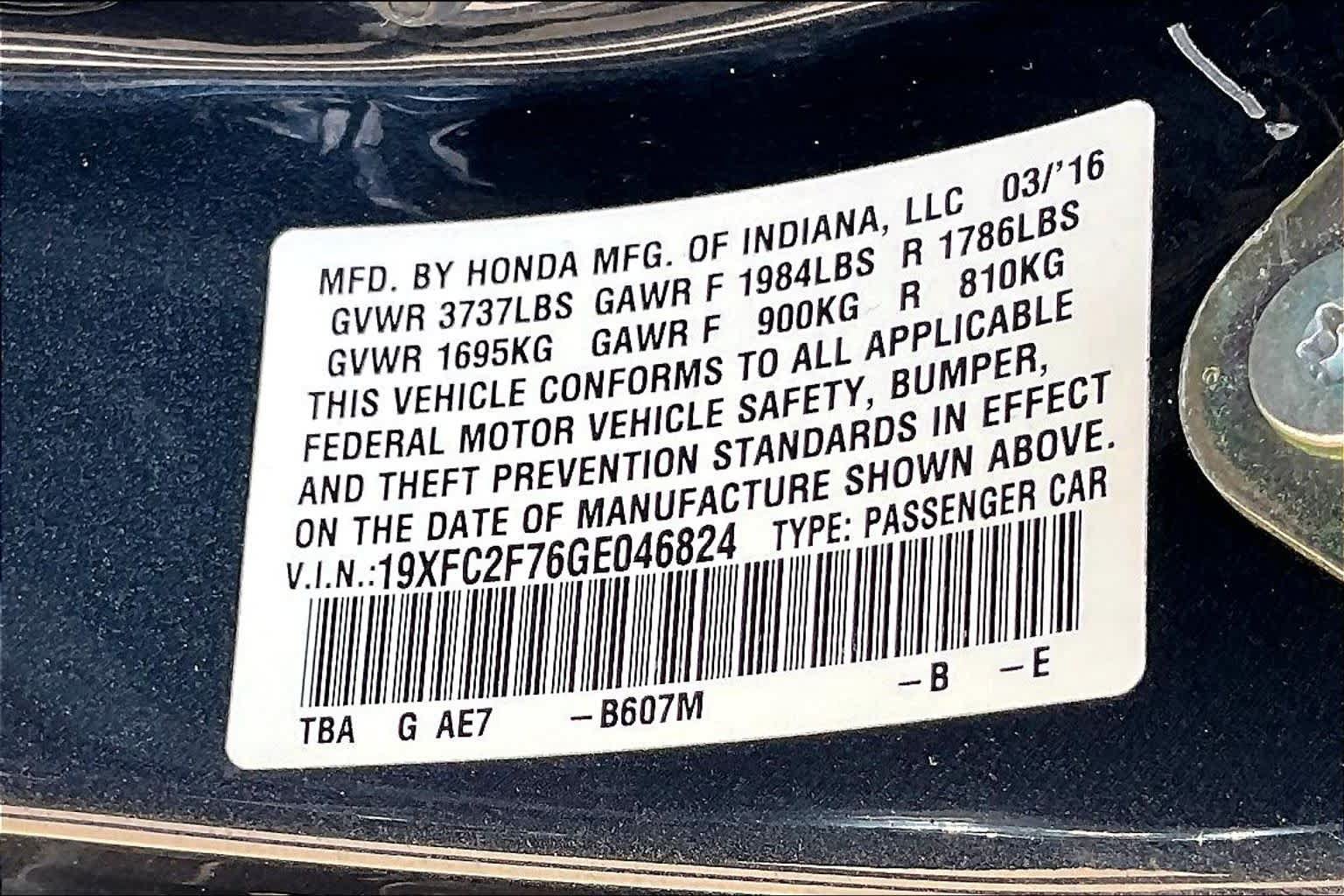Used 2016 Honda Civic EX image 28
