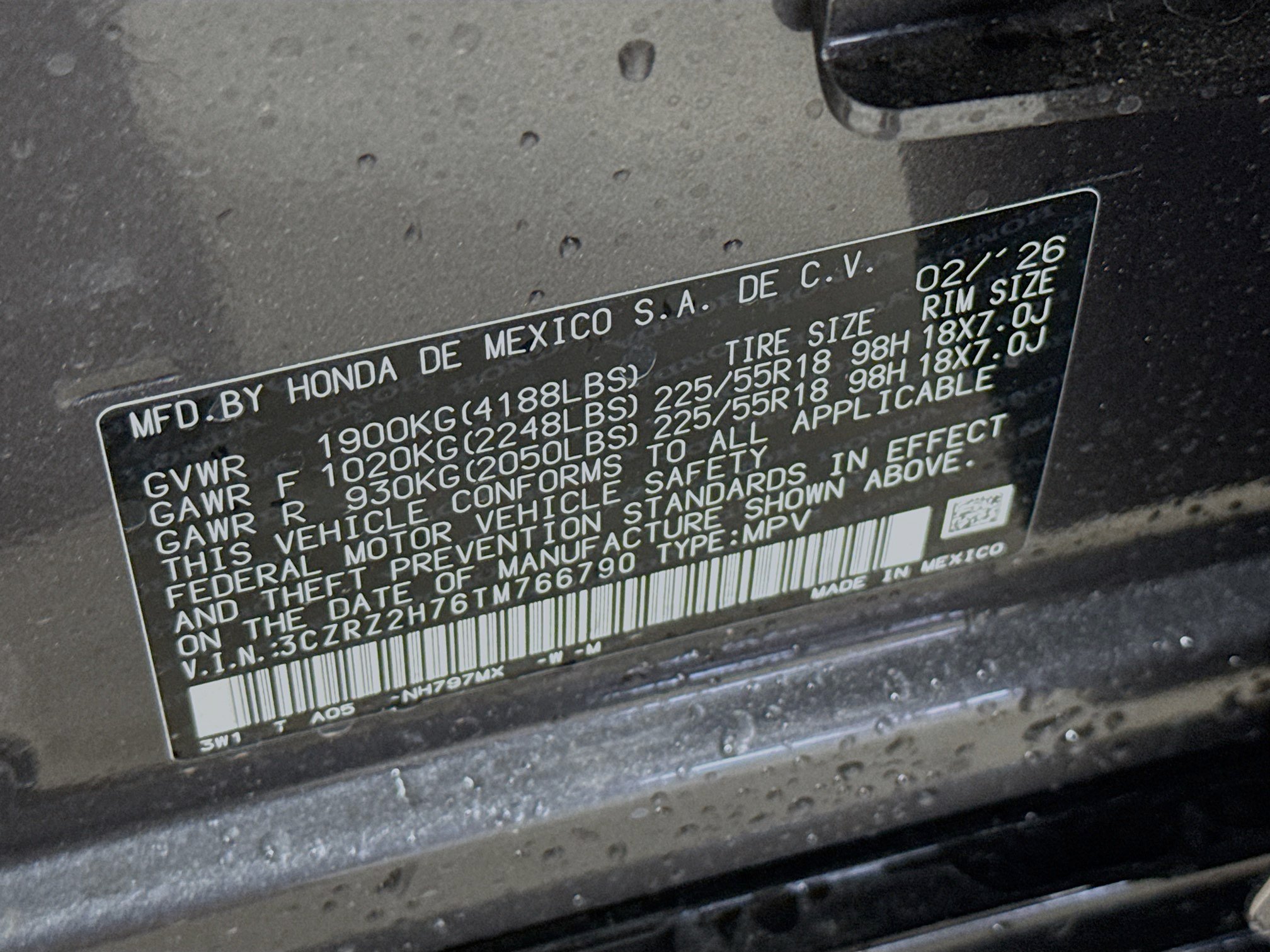 New 2026 Honda HR-V EX-L image 38