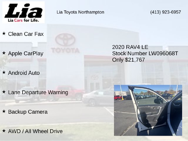Used 2020 Toyota RAV4 LE w/ All Weather Liner Package AWD/4WD image 7