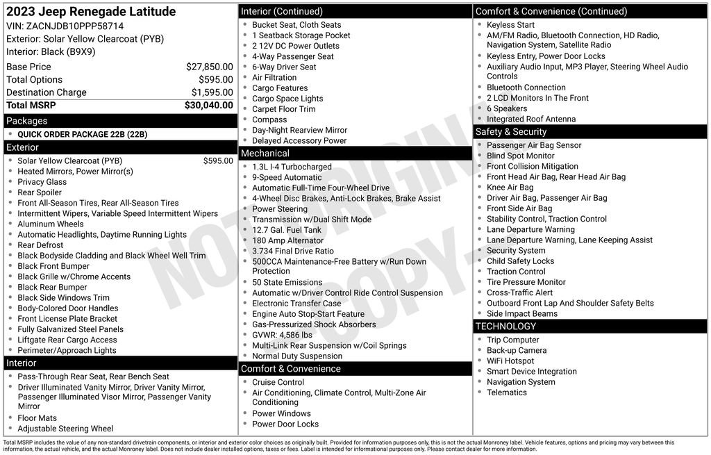 Used 2023 Jeep Renegade Latitude image 36