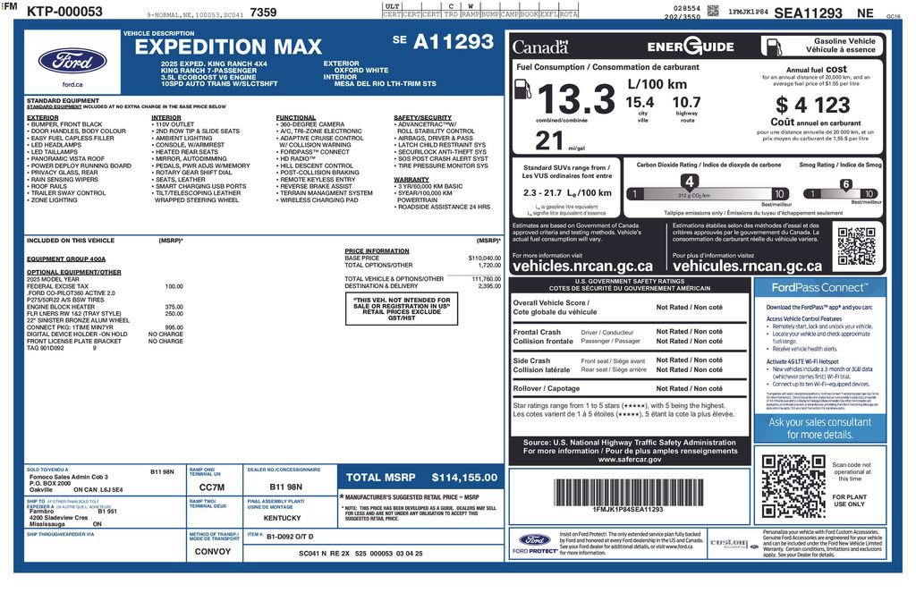 Used 2025 Ford Expedition Max King Ranch AWD/4WD image 2