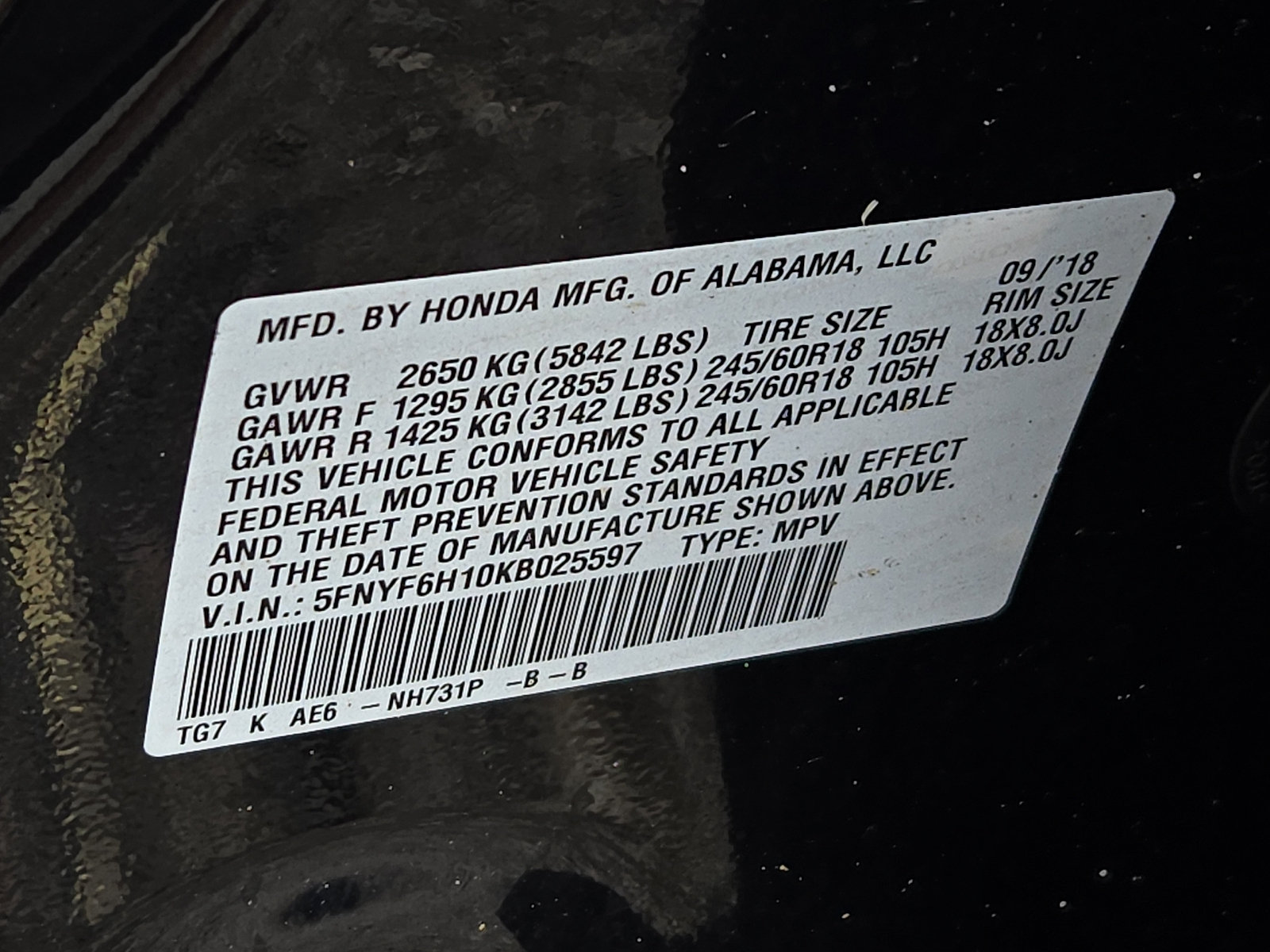 Used 2019 Honda Pilot LX image 28