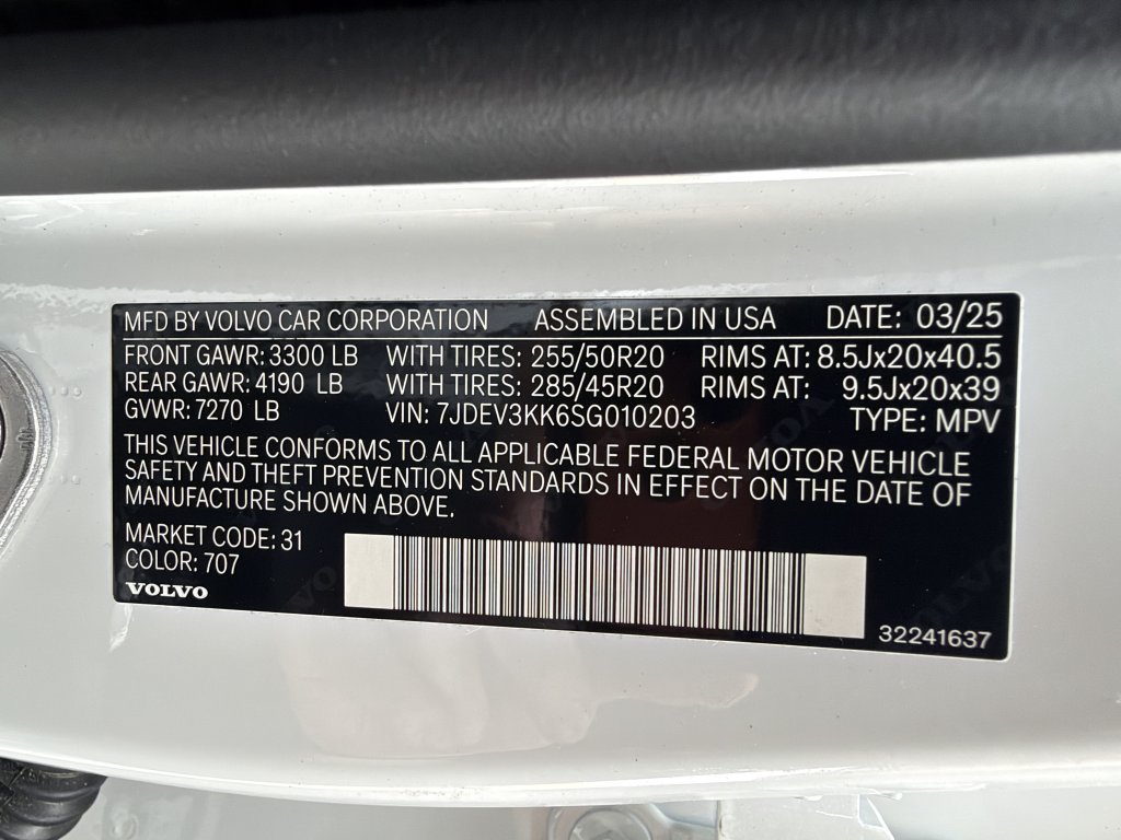 Used 2025 Volvo EX90 Plus AWD/4WD image 45