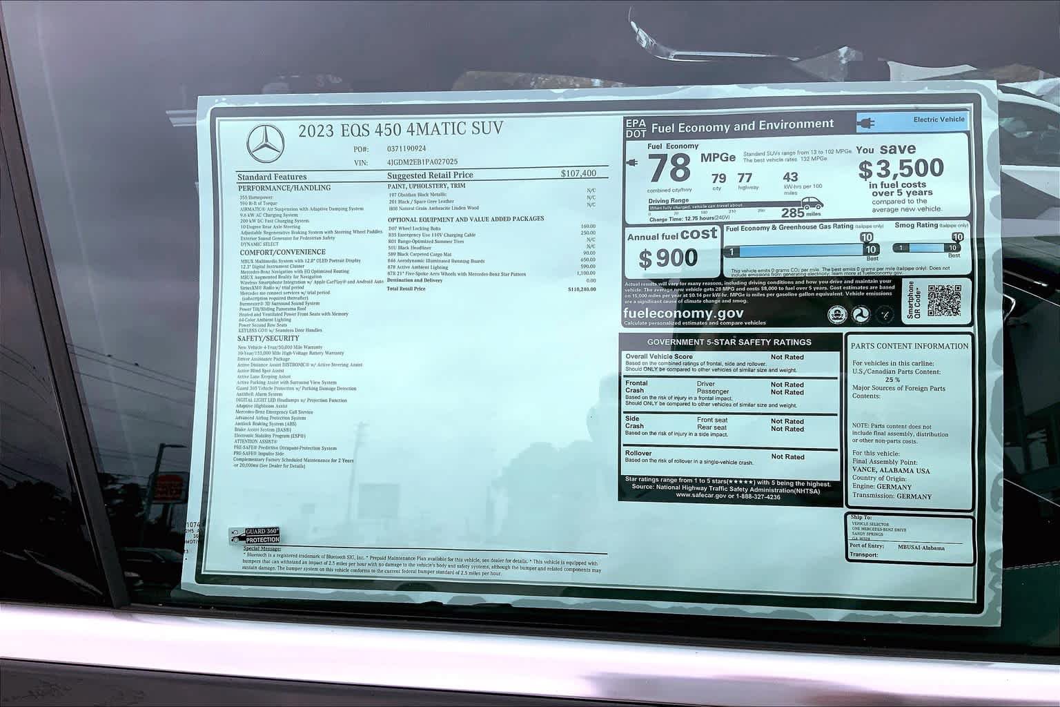 Used 2023 Mercedes-Benz EQS 450+ 4MATIC SUV image 17