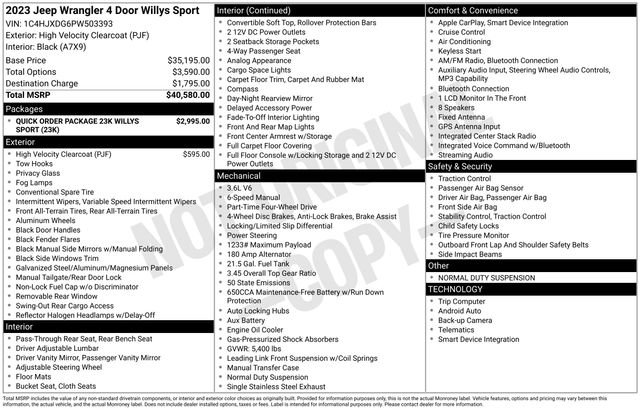 Used 2023 Jeep Wrangler Willys image 23