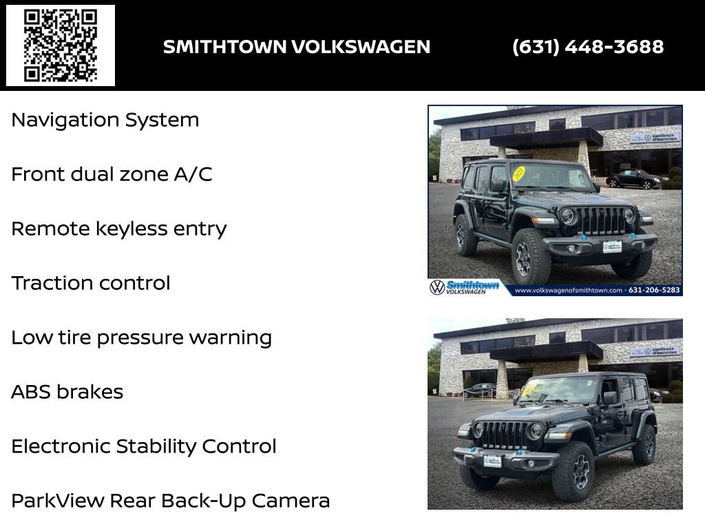 Used 2023 Jeep Wrangler Unlimited Rubicon 4xe w/ Cold Weather Group AWD/4WD image 3