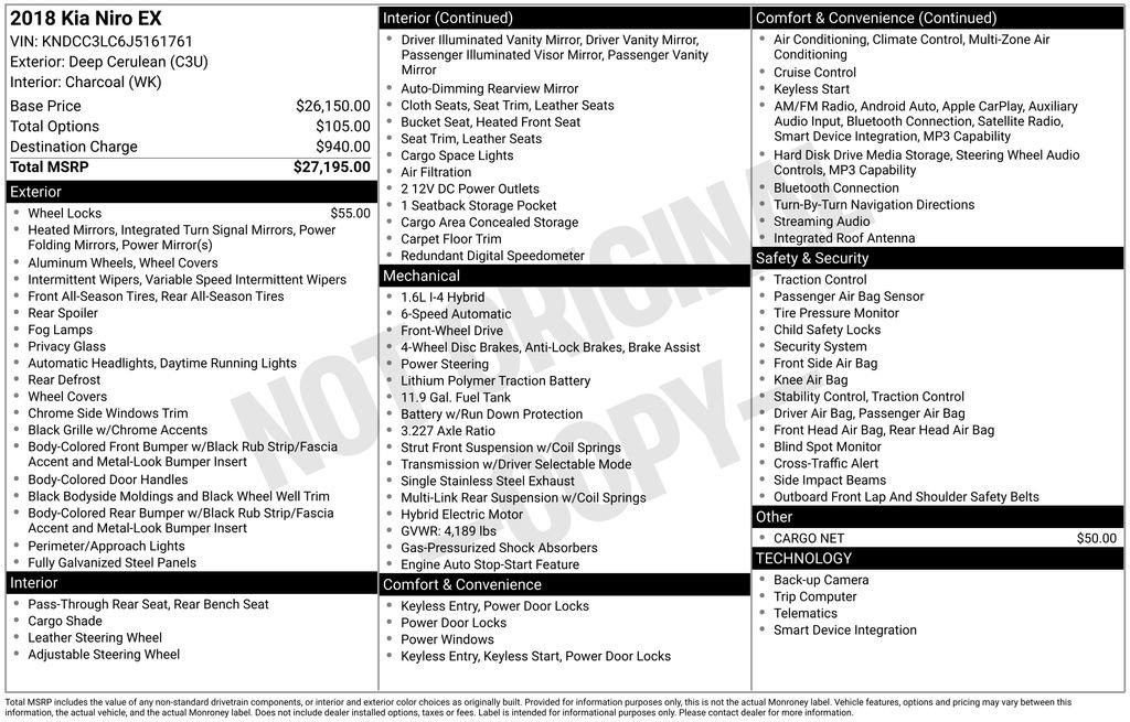 Used 2018 Kia Niro EX image 3