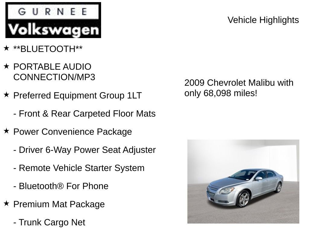 Used 2009 Chevrolet Malibu LT w/ Power Convenience Package image 7