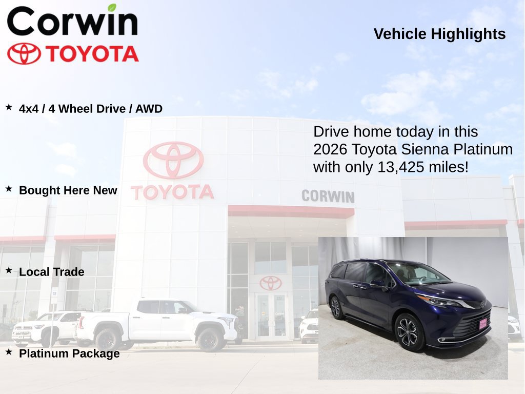 Used 2026 Toyota Sienna Platinum AWD/4WD image 7