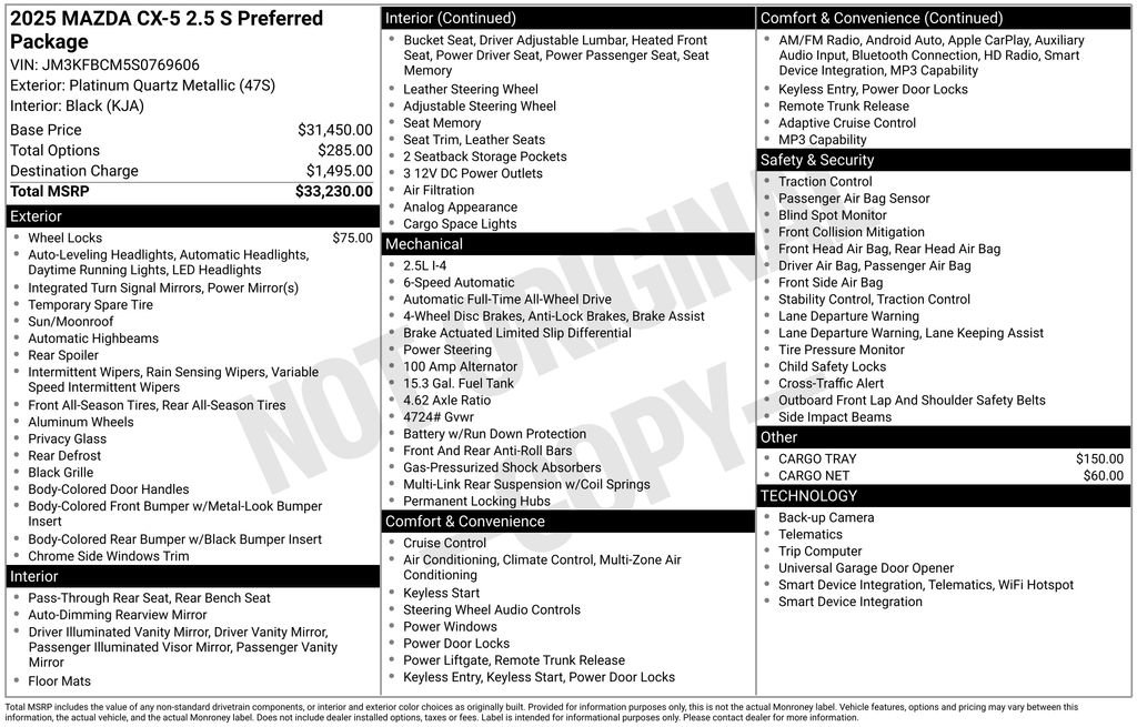 New 2025 MAZDA CX-5 AWD 2.5 S w/ Preferred Package image 6