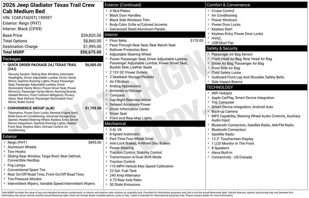Used 2026 Jeep Gladiator Sport AWD/4WD image 26