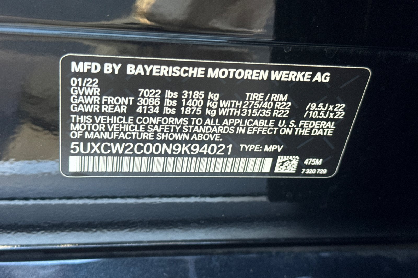 Used 2022 BMW X7 xDrive40i w/ M Sport Package AWD/4WD image 53