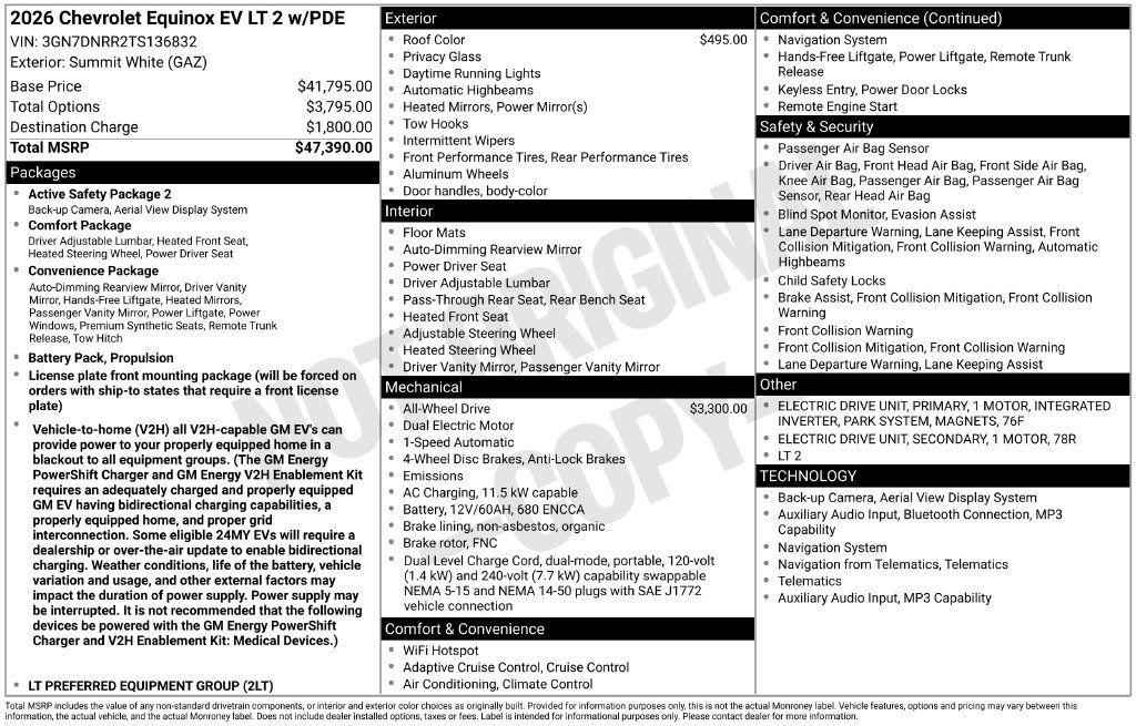 New 2026 Chevrolet Equinox EV LT AWD/4WD image 25