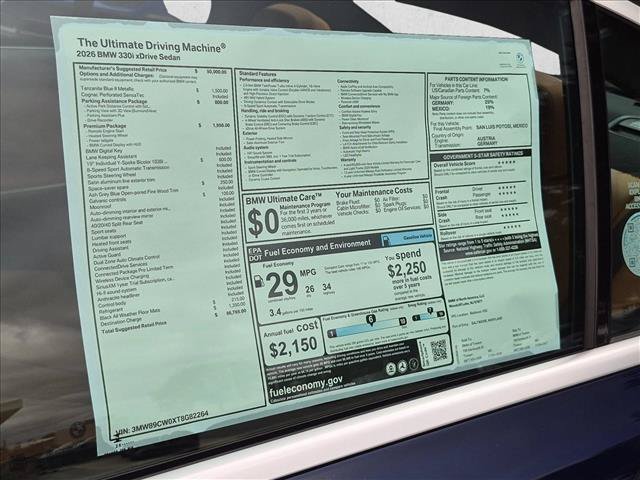 New 2026 BMW 330i xDrive Sedan w/ Premium Package AWD/4WD image 18