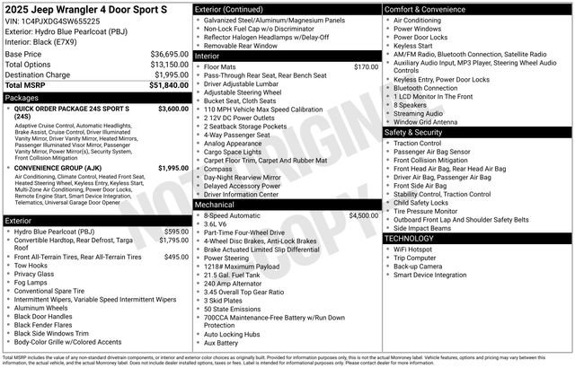 Used 2025 Jeep Wrangler Sport S image 32