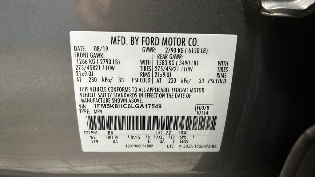 Used 2020 Ford Explorer Platinum w/ Premium Technology Package AWD/4WD image 30