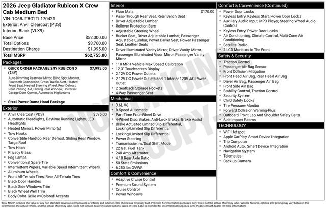 New 2026 Jeep Gladiator Rubicon image 27