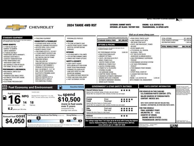 Used 2024 Chevrolet Tahoe RST w/ RST Performance Edition image 3
