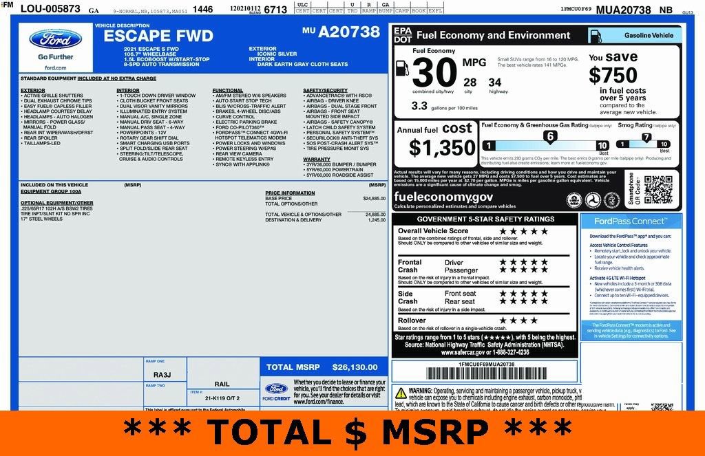 Used 2021 Ford Escape S image 42