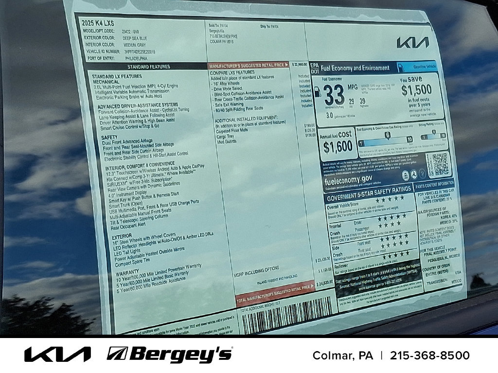 Certified 2025 Kia K4 FWD image 20