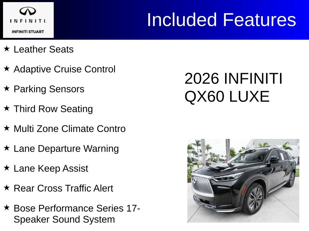 Certified 2026 INFINITI QX60 Luxe w/ Family Package FWD image 4