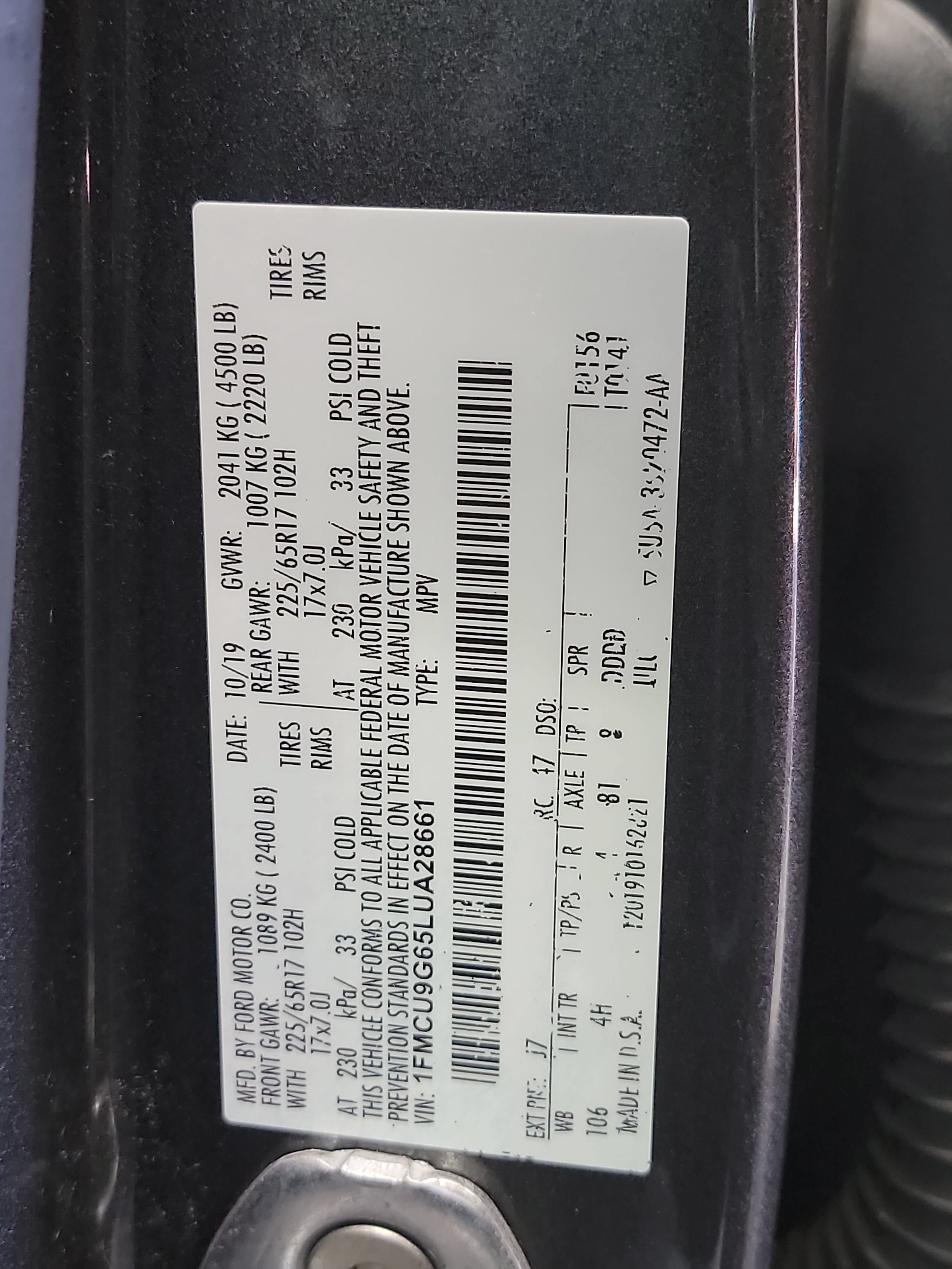 Used 2020 Ford Escape SE AWD/4WD image 32