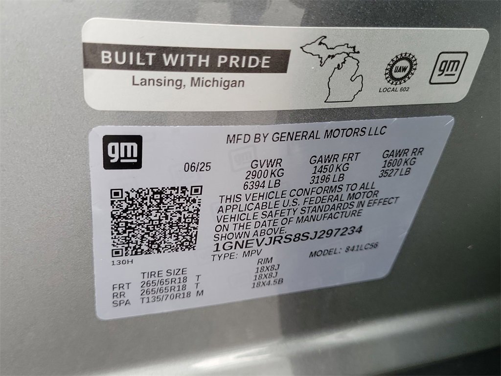 Certified 2025 Chevrolet Traverse Z71 w/ LPO, Cargo Package image 33