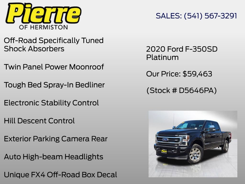 Used 2020 Ford F350 Platinum w/ FX4 Off-Road Package image 12
