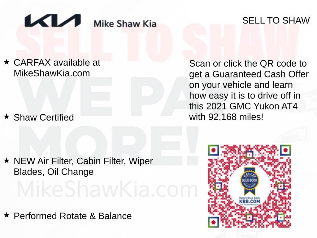Used 2021 GMC Yukon AT4 w/ LPO, Illumination Package AWD/4WD image 13